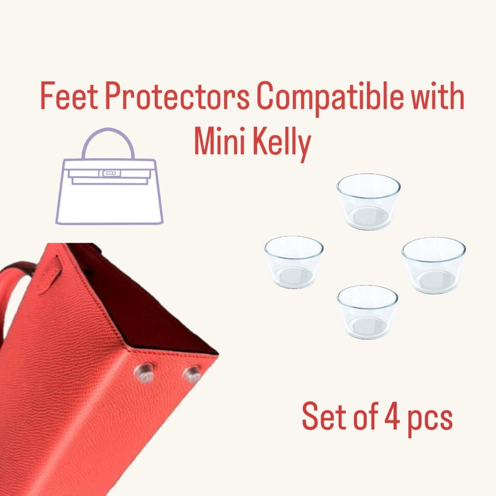 Bag Feet Protectors Compatible With Mini Kelly